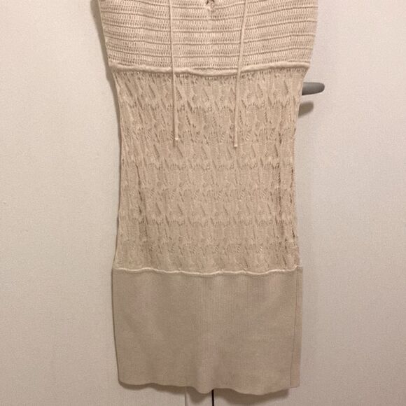 Catherine Malandrino Crochet Lace Up Midi Dress in Off White. Size P (X Small). - Picture 3 of 7